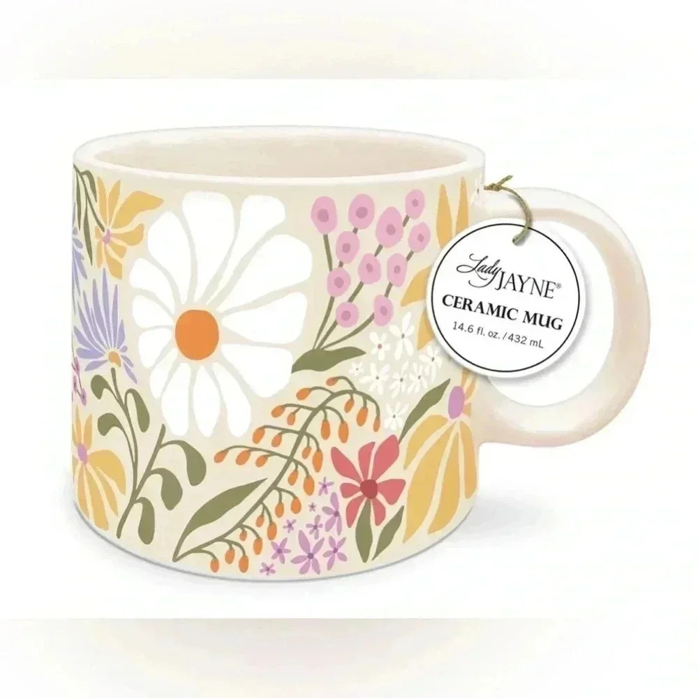 Lady Jane Flower Market Wildflowers Coffee Tea Hot Chocolate Soup Mug Cup